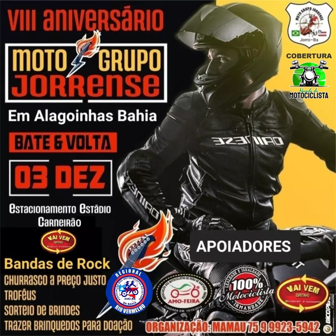 VIII ANIVERSÁRIO MOTO GRUPO JORRENSE 03 DE DEZEMBRO DE 2023